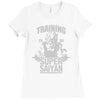 training to go super saiyan Ladies Fitted T-Shirt
