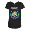angel christmas Maternity Scoop Neck T-shirt