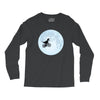 Biker Dinosaur - Dinosaur Riding A Bike To The Moon Long Sleeve Shirts