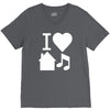 i love house music dj baseball V-Neck Tee