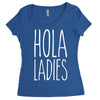 hola ladies   cool hip funny Women's Triblend Scoop T-shirt