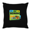 bonsai chainsaw Throw Pillow