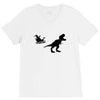 noel dinosaur V-Neck Tee