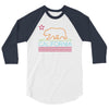neon sign california republic flag bear 3/4 Sleeve Shirt