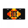 orange 18 License Plate