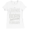 legends are born in february Ladies Fitted T-Shirt