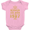 kings are born in 1987 Baby Bodysuit
