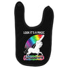 look it's a magical fck unicorn funny Baby Bibs