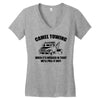 camel towing mens t shirt tee funny tshirt tow service toe college hum Women's V-Neck T-Shirt