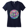 psycho cat Women's V-Neck T-Shirt