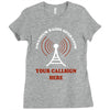 amateur ham radio callsign antenna Ladies Fitted T-Shirt