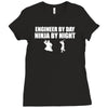 engineer by day ninja by night Ladies Fitted T-Shirt