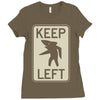 keep left shark Ladies Fitted T-Shirt