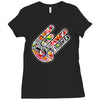 adesivo  hand shocker stickers bomb decal usdm jdm Ladies Fitted T-Shirt