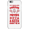 horror movies, pizza and beer iPhone 6/6s Case