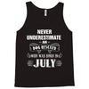 never underestimate an old man who was born in july Tank Top