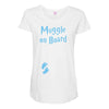 Muggle On Board Blue Maternity Scoop Neck T-shirt