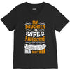 My Daughter Is Super Awesome Her Mother V-Neck Tee