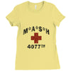 mash 4077th tv division vintage style Ladies Fitted T-Shirt