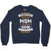 Super Cool Mom Of A Freaking Awesome Son Crewneck Sweatshirt
