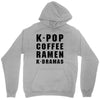 k pop coffee ramen k dramas Unisex Hoodie