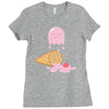 ice cream ghost Ladies Fitted T-Shirt