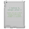 i before e grammar rule iPad 3 and 4 Case