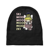 ski mood french bulldog Baby Beanies
