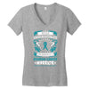 Never Underestimate the Strength of a Ovarian Cancer Warrior Women's V-Neck T-Shirt