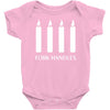 fork handles  four candles   funny Baby Onesie
