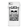 cats are fucking awesome iPhone 7 Case