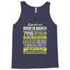 Legends Are Born In March Tank Top