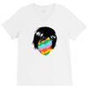 lovely face V-Neck Tee