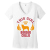This Girl Loves Her Border Collie Women's V-Neck T-Shirt