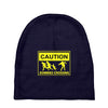 caution zombies crossing t shirt x large funny walking brains awesome Baby Beanies