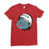 Astronaut Cat Ladies Fitted T-Shirt