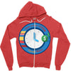 clock Zipper Hoodie