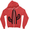 minimalistic cactus Zipper Hoodie