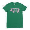 pig oink funny Ladies Fitted T-Shirt