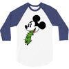 mickey puke 3/4 Sleeve Shirt