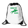 born to ride horse riding pony horse Drawstring Bags