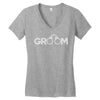 groom handcuffs Women's V-Neck T-Shirt
