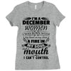 I Am A December Women Ladies Fitted T-Shirt