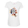 American Flag Q Fire Maternity Scoop Neck T-shirt