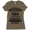 Super Cool Mimi Of A Freaking Awesome Granddaughter Ladies Fitted T-Shirt