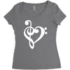 musik notes Women's Triblend Scoop T-shirt
