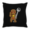 sad gingerbread Throw Pillow
