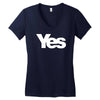 vote yes for scotland scottish independence Women's V-Neck T-Shirt