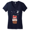 christmas chimney Women's V-Neck T-Shirt