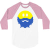 bearded smiley face 3/4 Sleeve Shirt